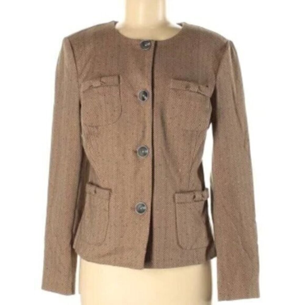CAbi jacket size S tan fitted blazer